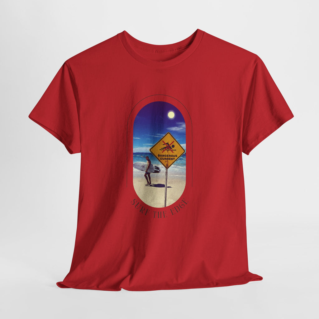 Surf the Edge Tee — Retro Beach Sunset Surfing Graphic Unisex T-Shirt