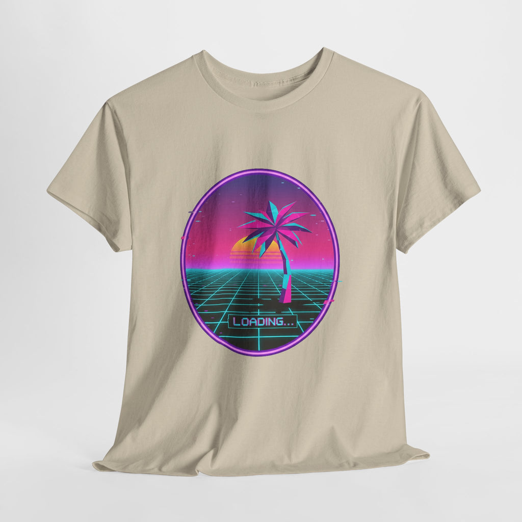 Retro Vaporwave Palm Tree Tee — "Loading..." Graphic Unisex T-Shirt