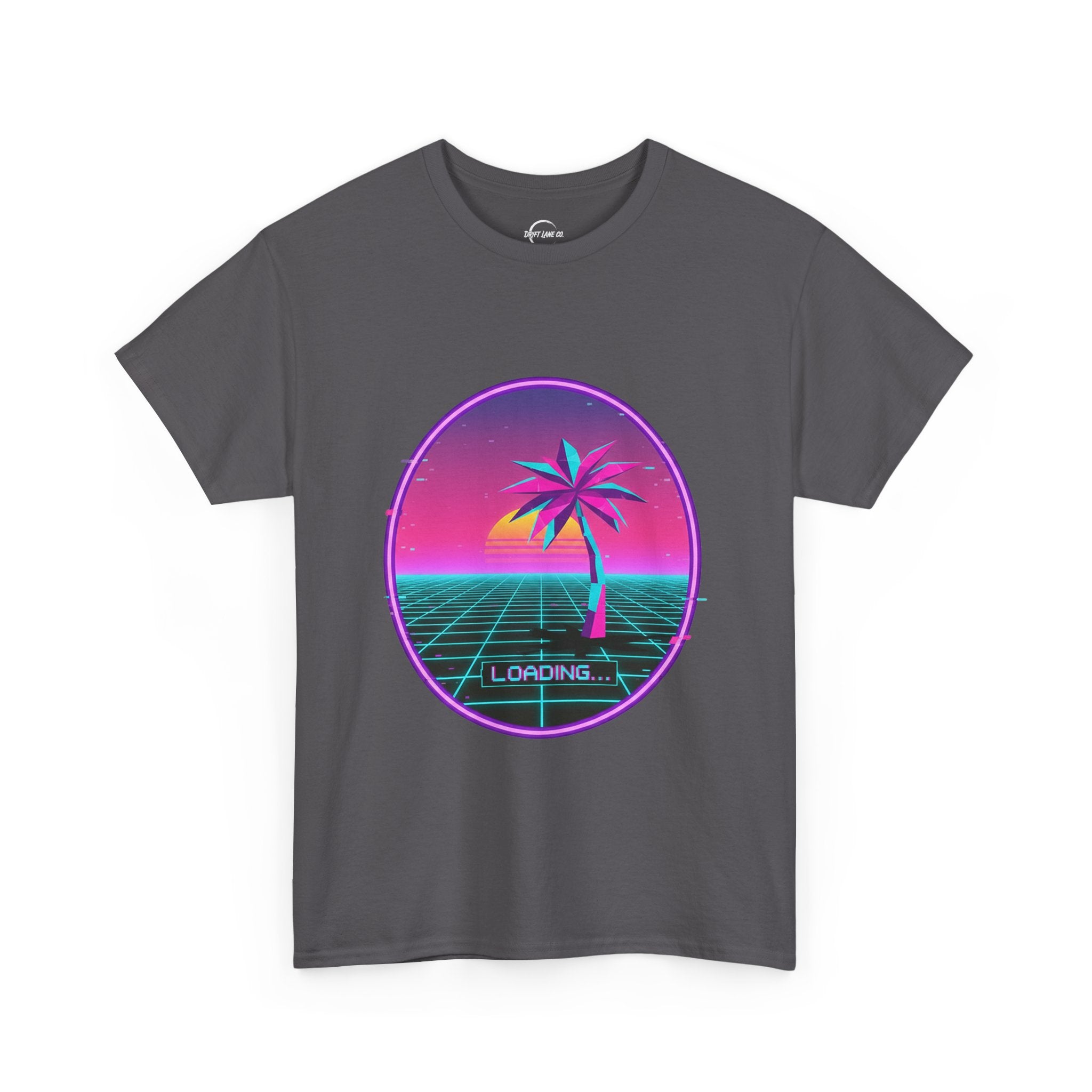 Retro Vaporwave Palm Tree Tee — "Loading..." Graphic Unisex T-Shirt
