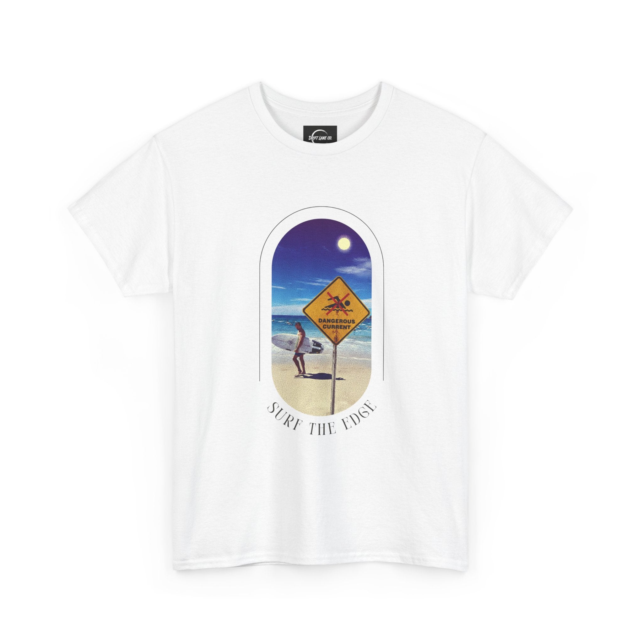 Surf the Edge Tee — Retro Beach Sunset Surfing Graphic Unisex T-Shirt