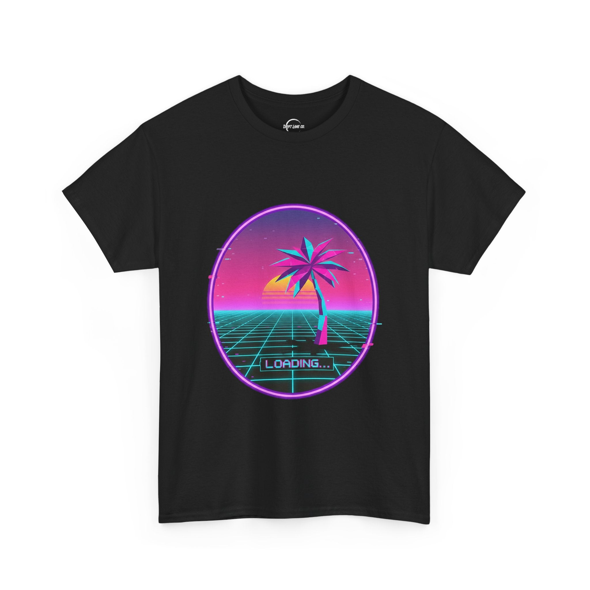 Retro Vaporwave Palm Tree Tee — "Loading..." Graphic Unisex T-Shirt