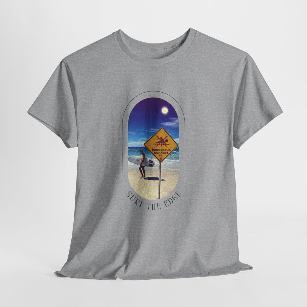 Surf the Edge Tee — Retro Beach Sunset Surfing Graphic Unisex T-Shirt