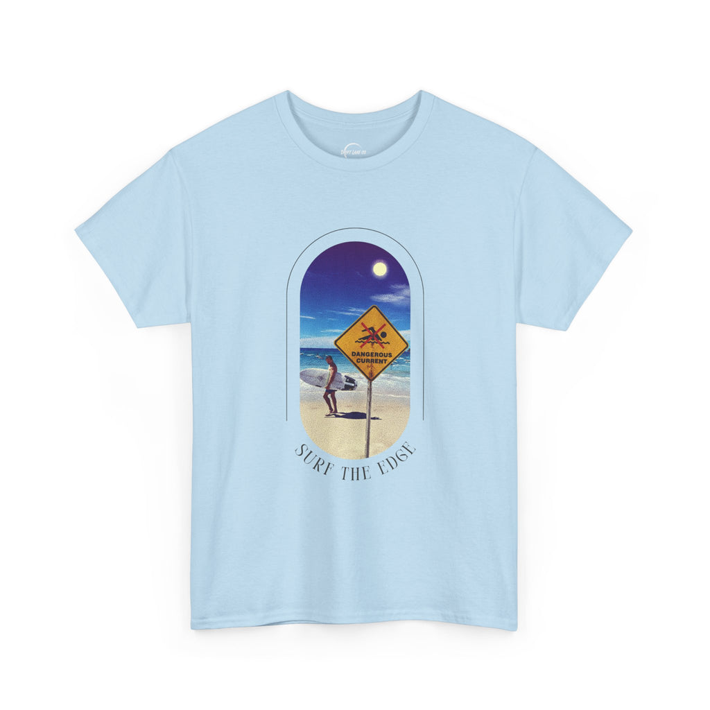 Surf the Edge Tee — Retro Beach Sunset Surfing Graphic Unisex T-Shirt