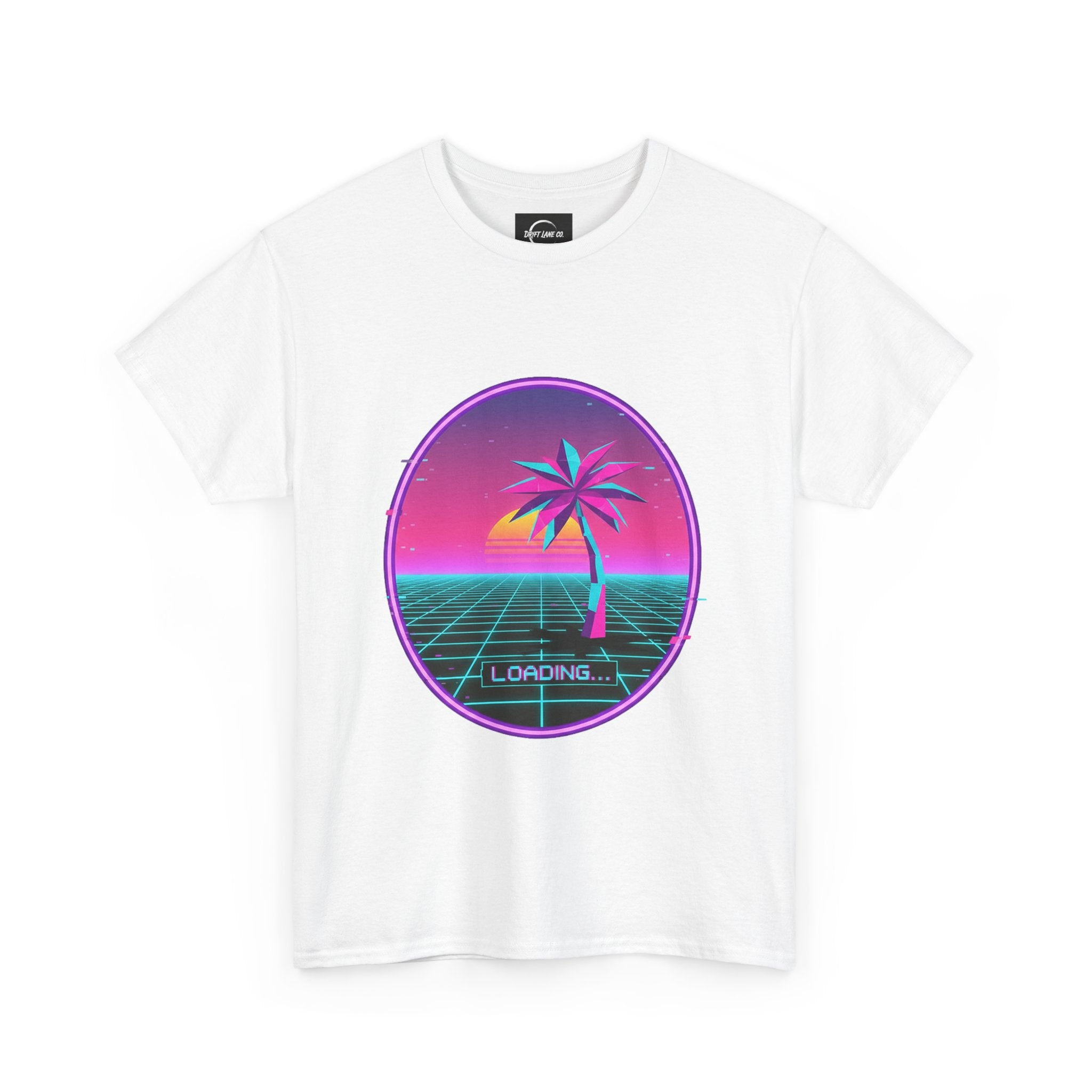 Retro Vaporwave Palm Tree Tee — "Loading..." Graphic Unisex T-Shirt