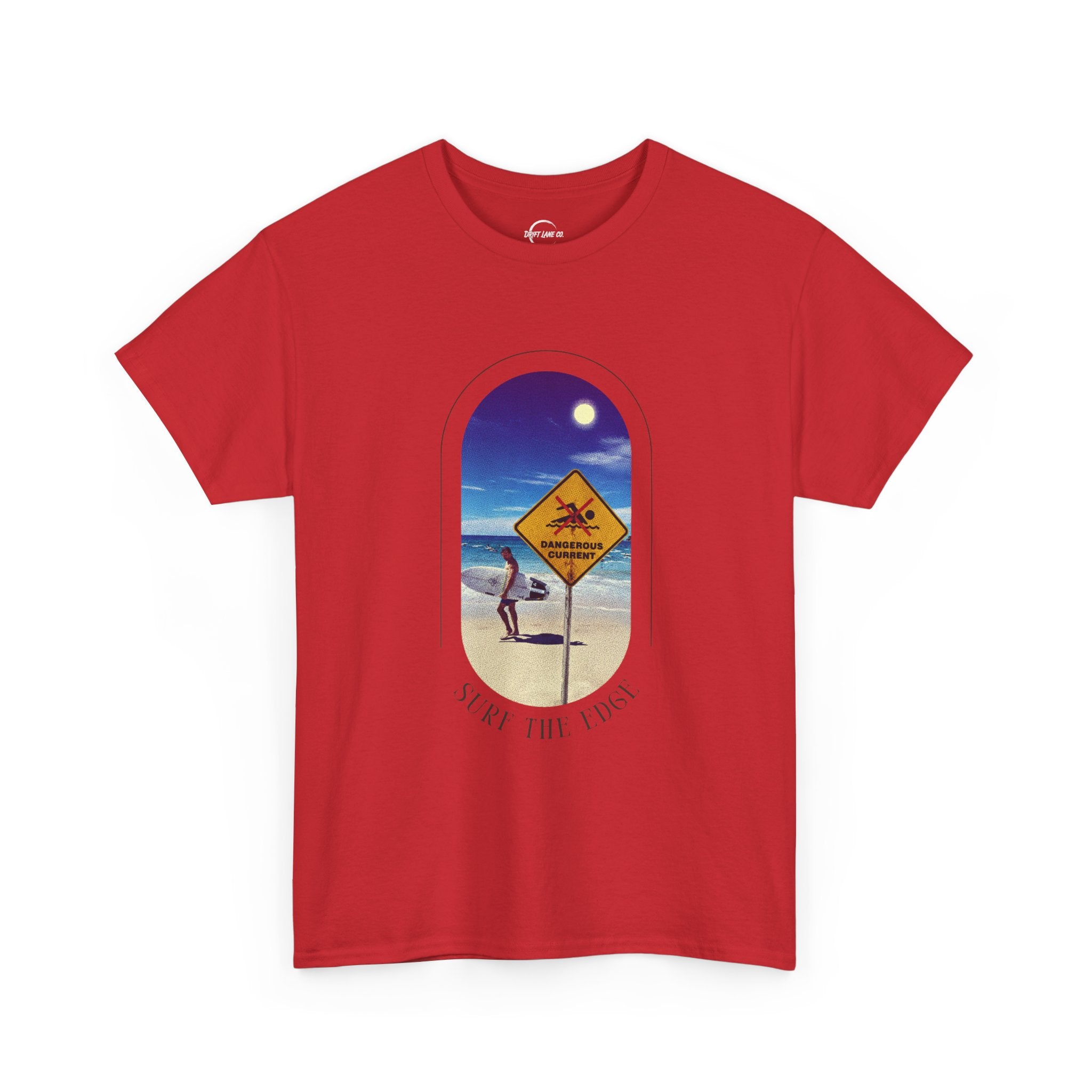 Surf the Edge Tee — Retro Beach Sunset Surfing Graphic Unisex T-Shirt