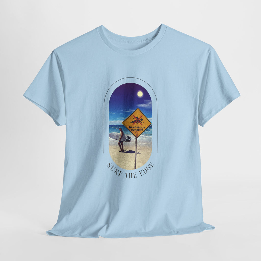 Surf the Edge Tee — Retro Beach Sunset Surfing Graphic Unisex T-Shirt