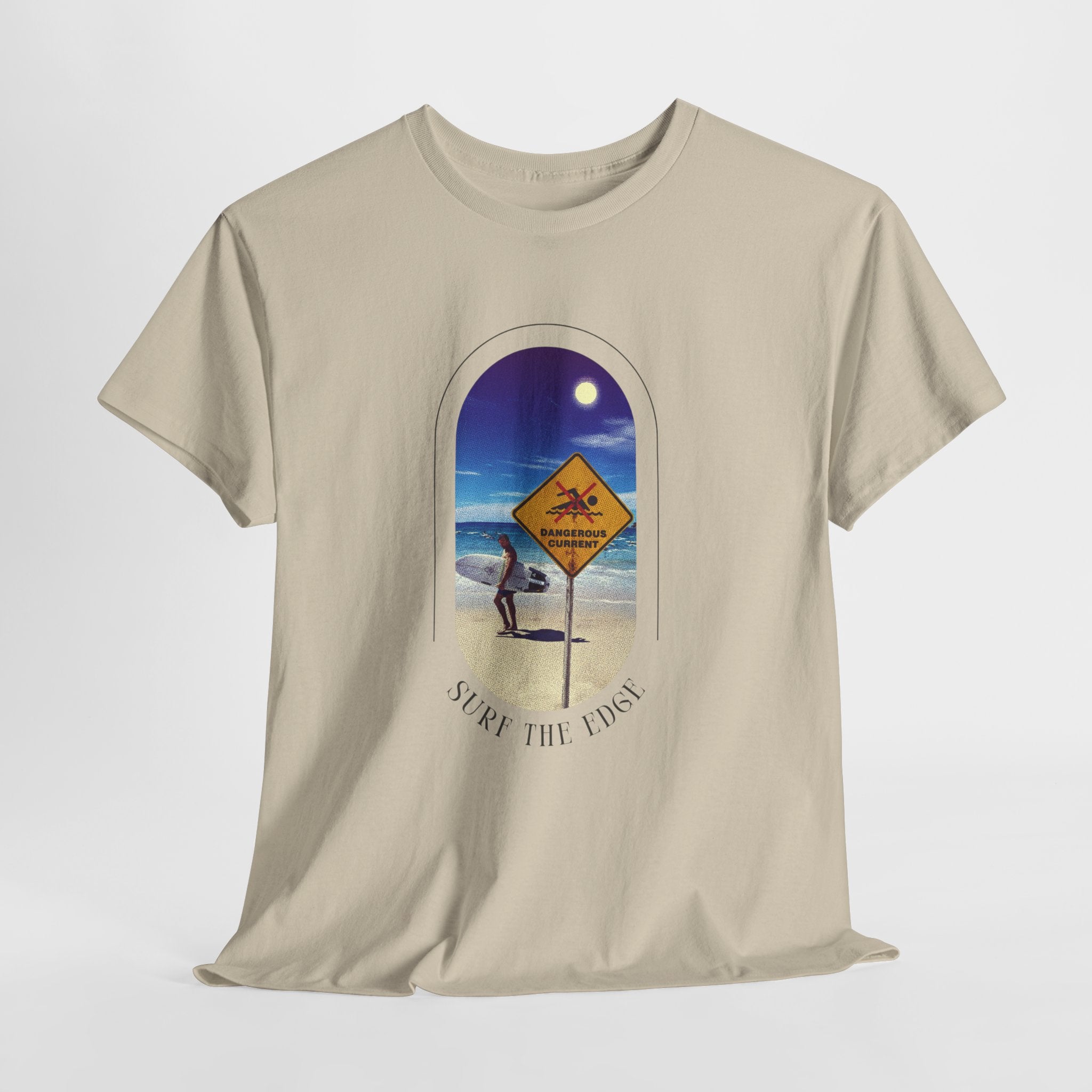 Surf the Edge Tee — Retro Beach Sunset Surfing Graphic Unisex T-Shirt