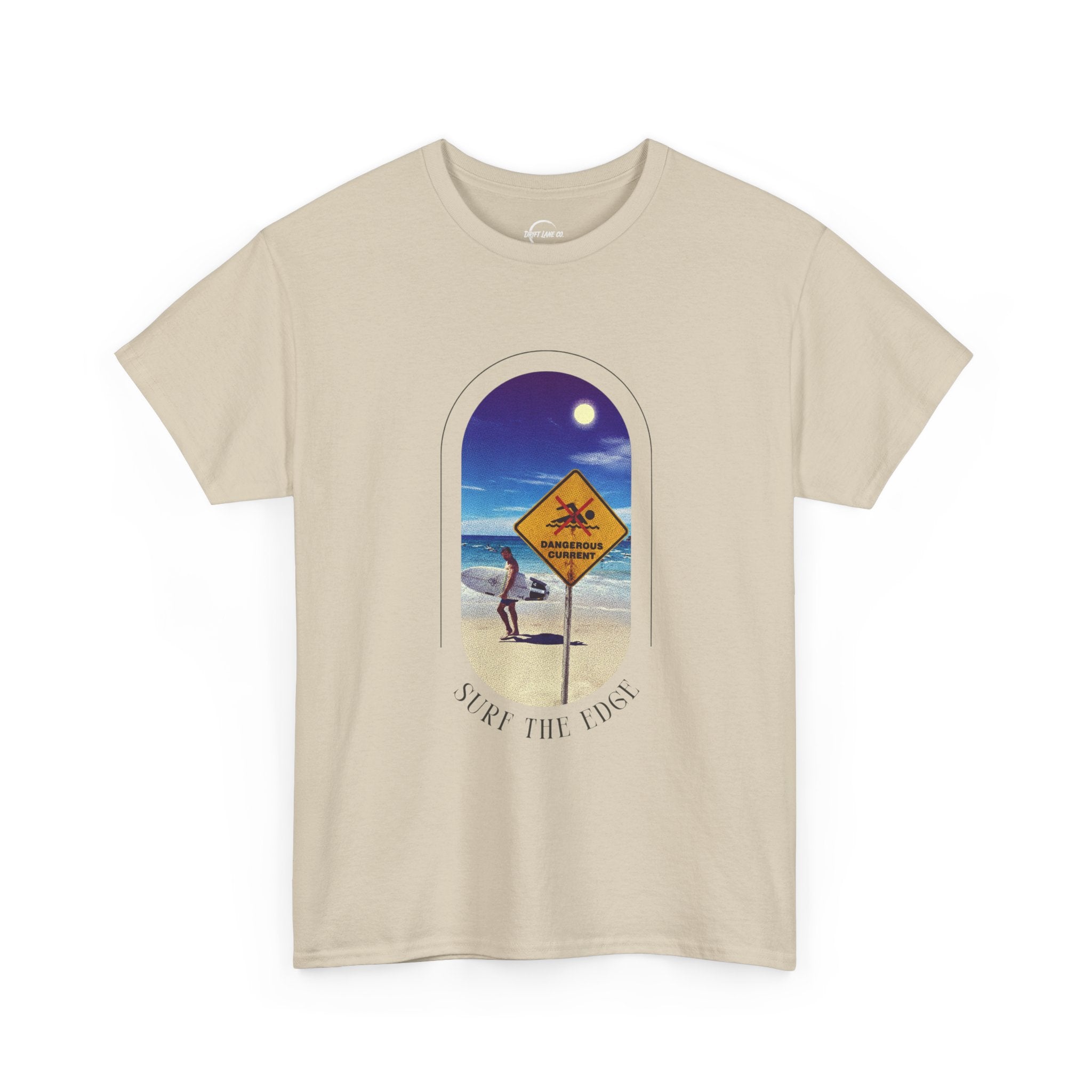 Surf the Edge Tee — Retro Beach Sunset Surfing Graphic Unisex T-Shirt