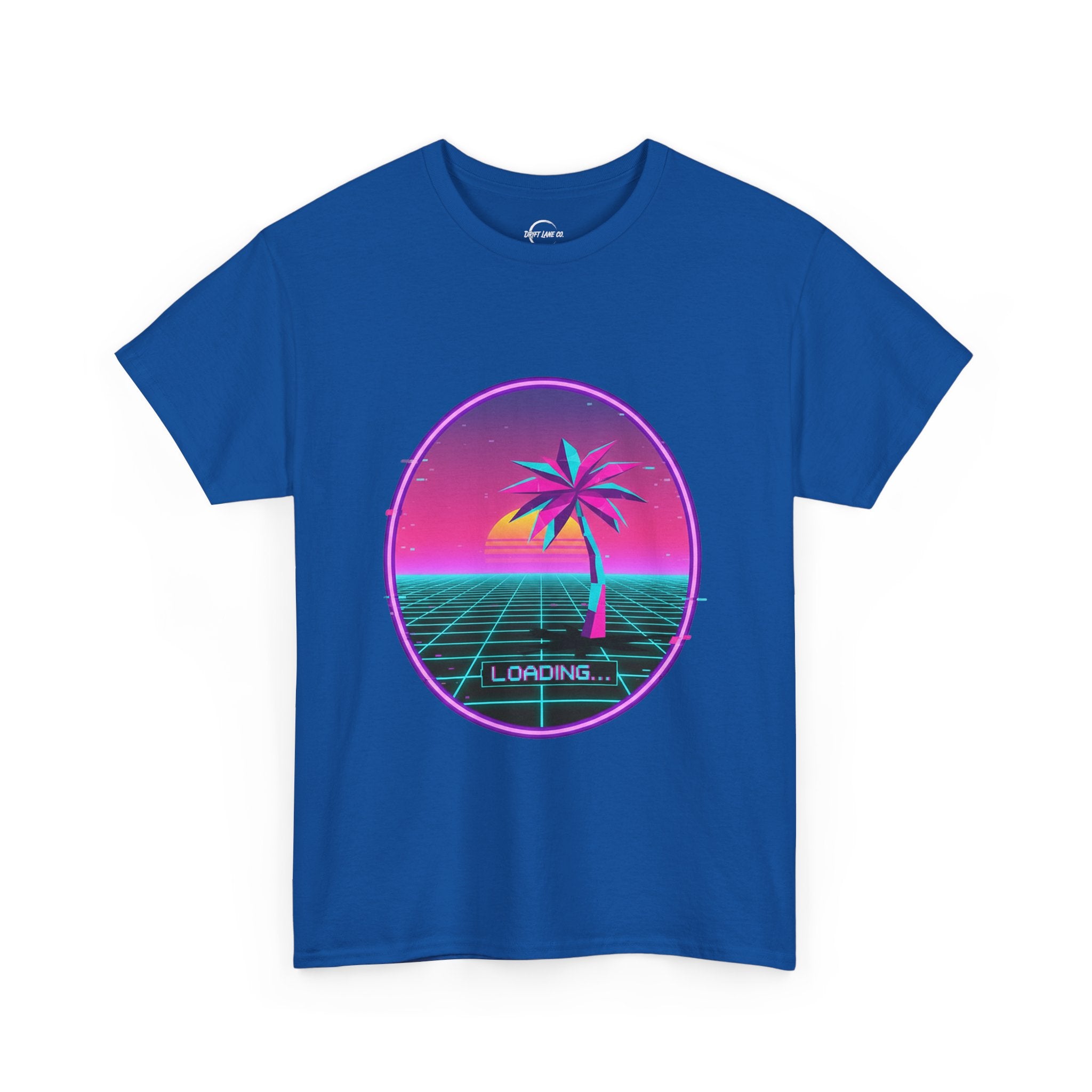Retro Vaporwave Palm Tree Tee — "Loading..." Graphic Unisex T-Shirt
