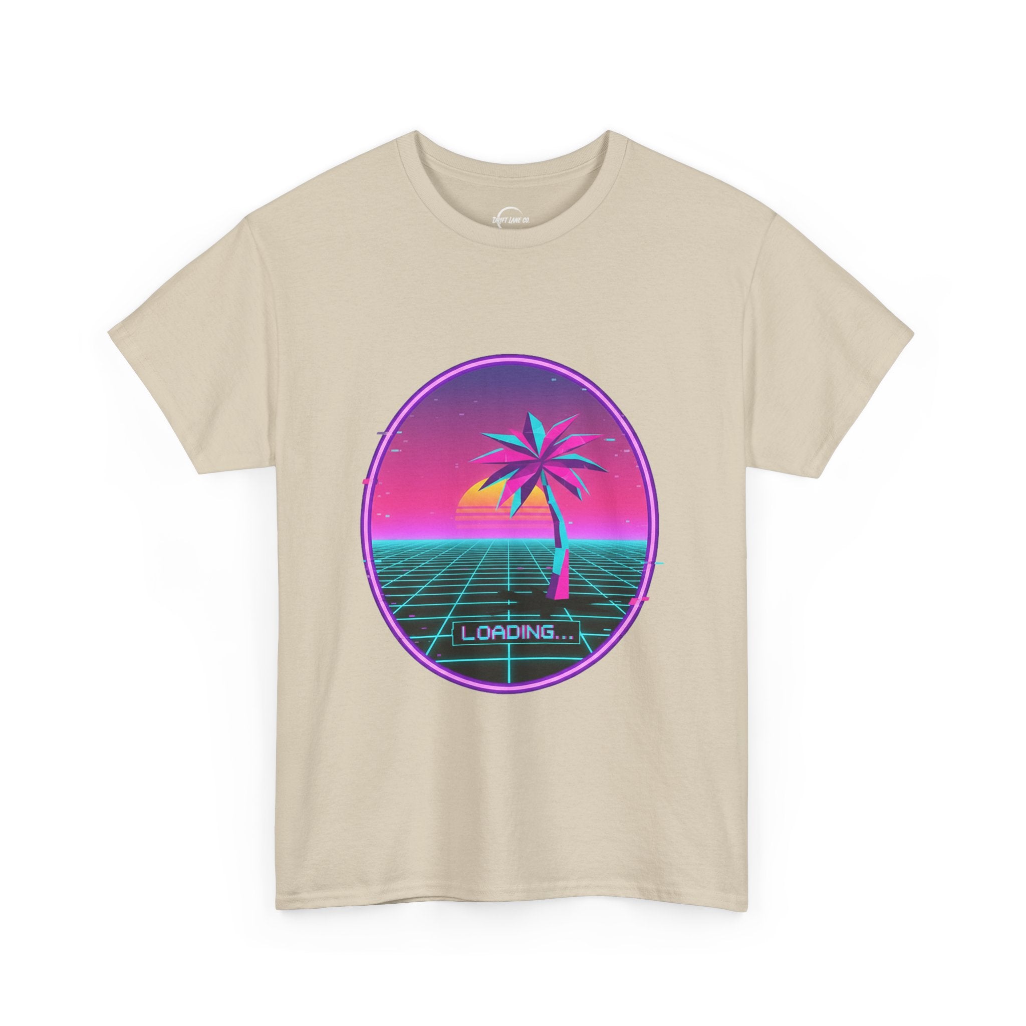 Retro Vaporwave Palm Tree Tee — "Loading..." Graphic Unisex T-Shirt