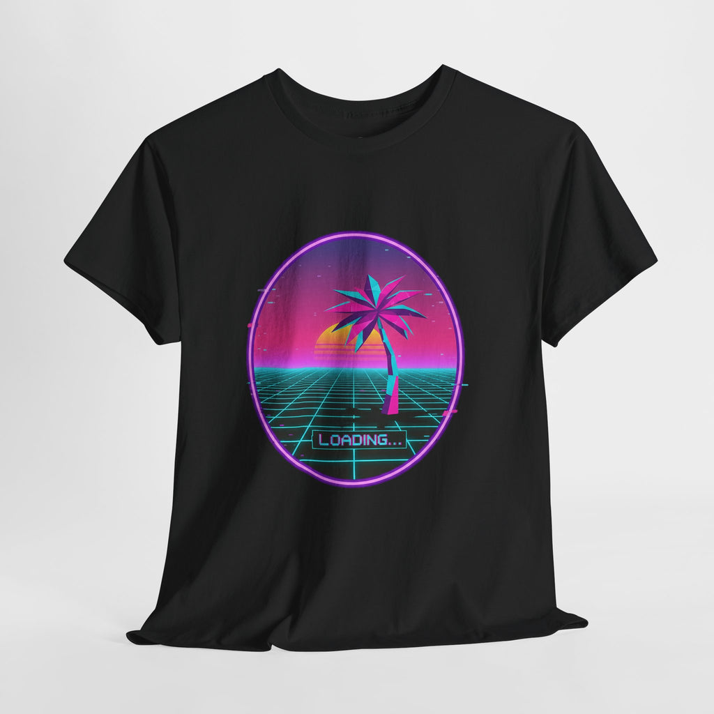 Retro Vaporwave Palm Tree Tee — "Loading..." Graphic Unisex T-Shirt